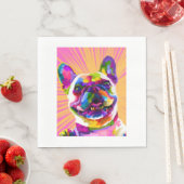 Farbiges Hundedesign Serviette (Beispiel)