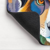 Farbiges Hundegesicht nah Mousepad (Ecke)