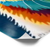 Farbiges Hundegesicht nah Poster (Ecke)