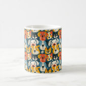 Farbiges Hundemuster Kaffeetasse (Mittel)