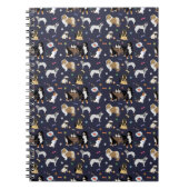 Farbiges Hundemuster Notizblock (Vorderseite)