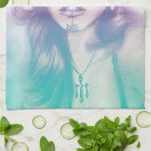 Farbiges illustriertes Küchentuch - Regenbogen (Gefaltet)