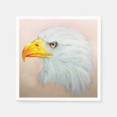 Farbiges illustriertes Set von Servietten - Adler (Vorderseite)