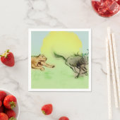 Farbiges illustriertes Set von Servietten - Chase (Beispiel)