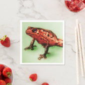 Farbiges illustriertes Set von Servietten - Frosch (Beispiel)