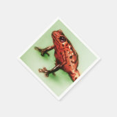 Farbiges illustriertes Set von Servietten - Frosch (Ecke)