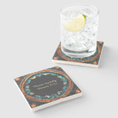 Farbiges Imitat Glas individuell anpassbar Steinuntersetzer (Seitenansicht)