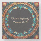 Farbiges Imitat Glas individuell anpassbar Steinuntersetzer (Vorderseite)