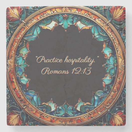 Farbiges Imitat Glas individuell anpassbar Steinuntersetzer (Vorderseite)