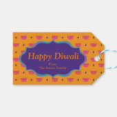 Farbiges Indianermuster Diwali Geschenkanhänger (Vorderseite (Horizontal))