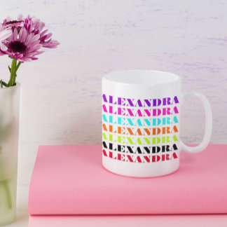 Farbiges Individuelle Name Muster Kaffeetasse