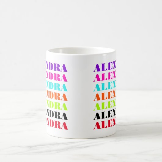 Farbiges Individuelle Name Muster Kaffeetasse (Mittel)