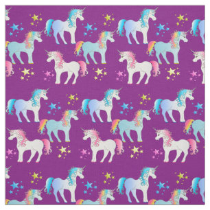 Farbiges, individuelles Tuch mit Einhorn-Muster Stoff