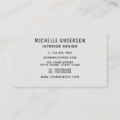 Farbiges Innendesign Visitenkarte (Rückseite)