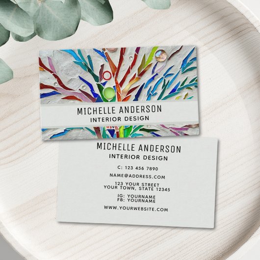 Farbiges Innendesign Visitenkarte