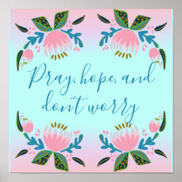 Farbiges inspirierendes katholisches Zitat Poster