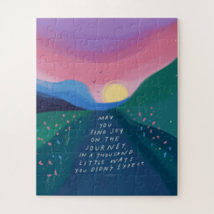 Farbiges inspirierendes Zitat, Reisen, Studium im  Puzzle