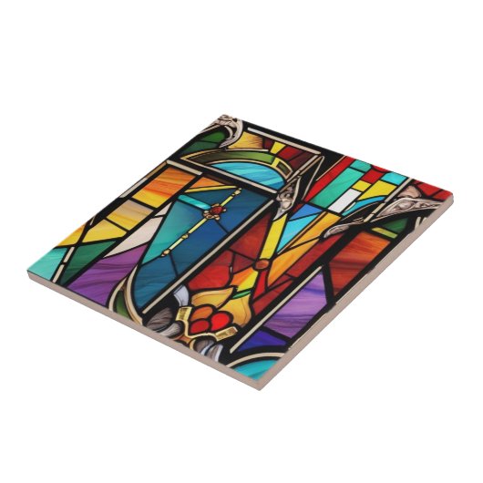 Farbiges Inspiriertes Muster Fliese (Seite)