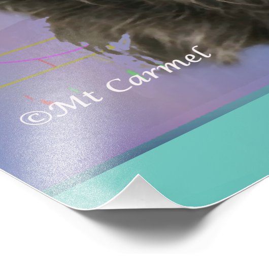 Farbiges irisches Wolfhound Artwork Foto Print (Ecke)