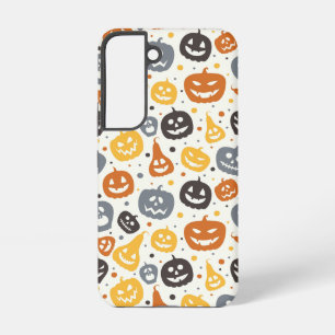 Farbiges Jack-O'-Lantern-Gesichter-Muster Samsung Galaxy Hülle