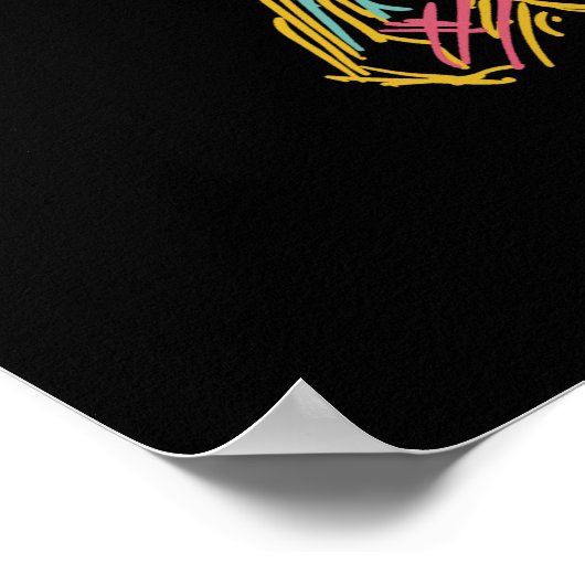 Farbiges Jazz Player Poster (Ecke)