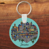 Farbiges Jerusalem Schlüsselanhänger (Vorderseite)