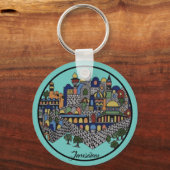 Farbiges Jerusalem Schlüsselanhänger (Vorderseite)
