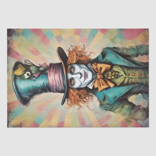 Farbiges Jester Decoupage Tissue Paper Seidenpapier (Vorderseite)