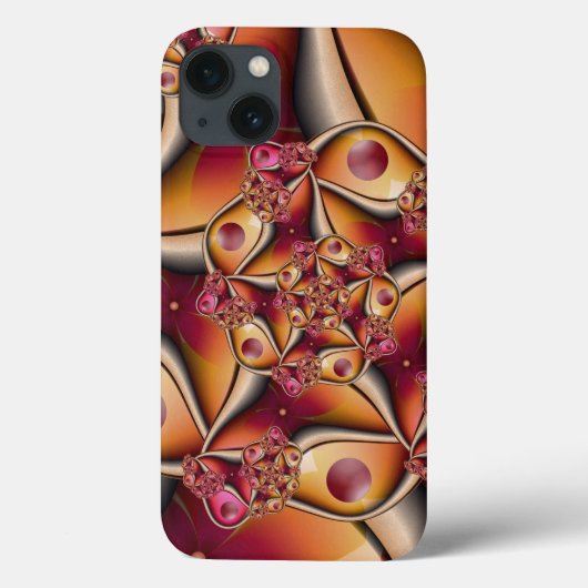 Farbiges Joy Abstrakt Red Orange Fantasy Fraktal Case-Mate iPhone Hülle (Rückseite)