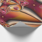 Farbiges Joy Abstrakt Red Orange Fantasy Fraktal Geschenkpapier (Ecke)
