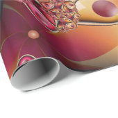 Farbiges Joy Abstrakt Red Orange Fantasy Fraktal Geschenkpapier (Rolleneckpunkt)