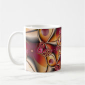 Farbiges Joy Abstrakt Red Orange Fantasy Fraktal Kaffeetasse (Links)