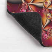 Farbiges Joy Abstrakt Red Orange Fantasy Fraktal Mousepad (Ecke)