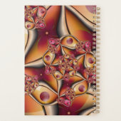 Farbiges Joy Abstrakt Red Orange Fantasy Fraktal Planer (Rückseite)