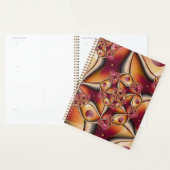 Farbiges Joy Abstrakt Red Orange Fantasy Fraktal Planer (Anzeige)