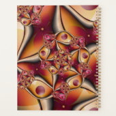 Farbiges Joy Abstrakt Red Orange Fantasy Fraktal Planer (Rückseite)