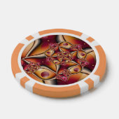 Farbiges Joy Abstrakt Red Orange Fantasy Fraktal Pokerchips (Einzeln)