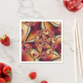 Farbiges Joy Abstrakt Red Orange Fantasy Fraktal Serviette (Beispiel)