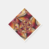 Farbiges Joy Abstrakt Red Orange Fantasy Fraktal Serviette (Ecke)