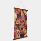 Farbiges Joy Abstrakt Red Orange Fantasy Fraktal Wandteppich Mit Holzrahmen (Gewinkelt)