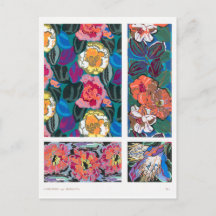 Farbiges Jugendstil-Grafikdesign, Blume