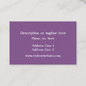 Farbiges Juwelenglas - Farbwahl Visitenkarte (Rückseite)