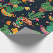Farbiges Kaktus Garden Wrapping Paper Geschenkpapier (Ecke)