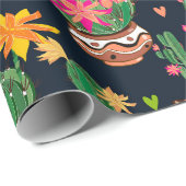 Farbiges Kaktus Garden Wrapping Paper Geschenkpapier (Rolleneckpunkt)