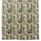 Farbiges Kaktusmuster Duschvorhang (Vorderseite)