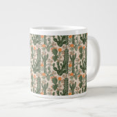 Farbiges Kaktusmuster Jumbo-Tasse (Vorderseite Rechts)