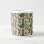Farbiges Kaktusmuster Jumbo-Tasse (Vorderseite)