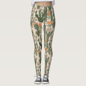 Farbiges Kaktusmuster Leggings (Vorderseite)