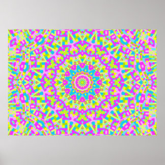 Farbiges Kaleidoskop 010 Poster