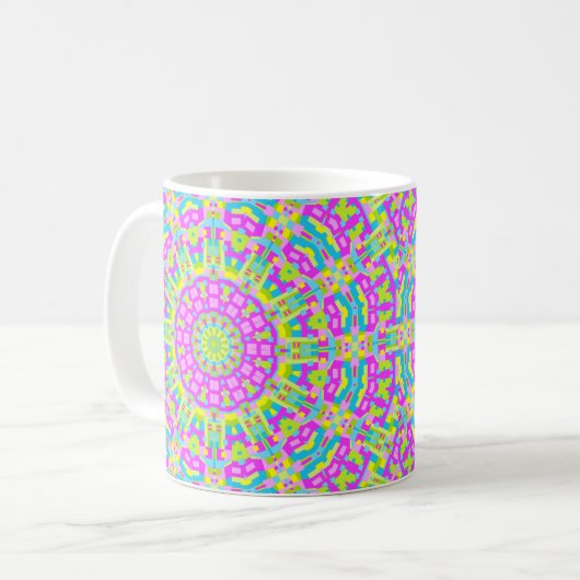 Farbiges Kaleidoskop 01 Kaffeetasse (Vorderseite Links)